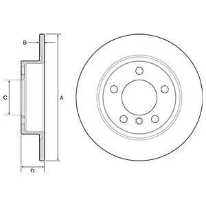 Гальмівний диск Delphi BG4561C