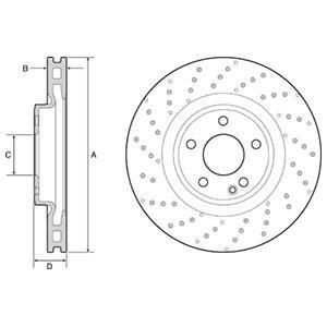 Гальмiвнi диски фарбованi Delphi BG4658C