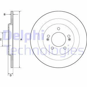 Гальмівний диск Delphi BG4688C
