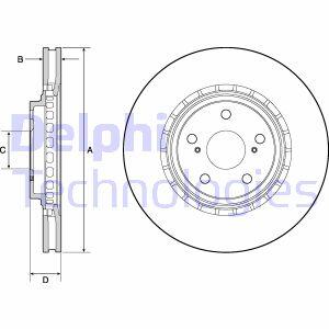 Гальмiвнi диски фарбованi Delphi BG4691C