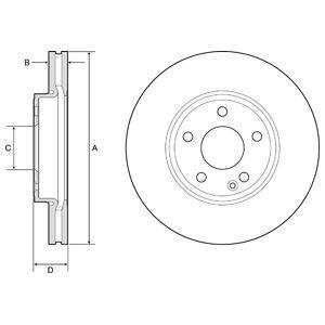 Диск тормозной MB W176/W246/X156 11- перед. D=295мм Delphi BG4788C