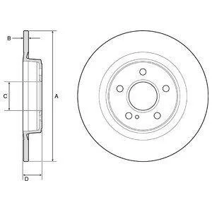 Гальмівний диск Delphi BG4790C