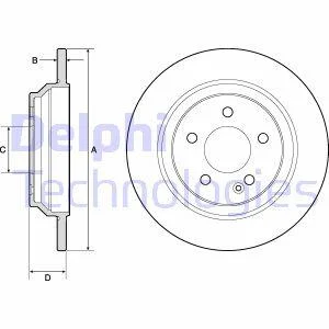 DB гальмівний диск задн.лакир.! Vito 14- Delphi BG4811C