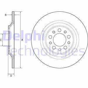 Диск гальм. задн. Jeep Cherokee -18 Delphi BG4961C