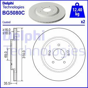 Гальмівний диск Delphi BG5080C