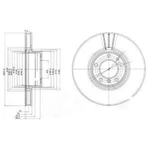 Диск гальмівний передн Лів/Прав BMW 5 (E39) 2.0-4.4 01.96-05.04 Delphi BG9005