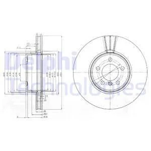Гальмівний диск Delphi BG9008C
