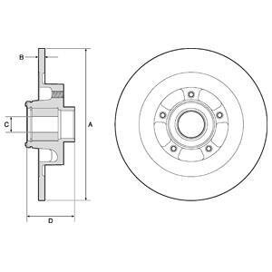 Гальмівний диск з підшипником Delphi BG9134RSC