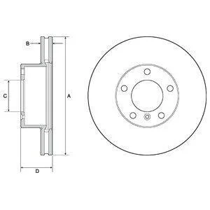 Гальмівний диск Delphi BG9145C