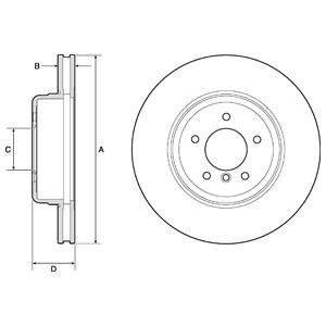 Гальмiвнi диски фарбованi Delphi BG9163C