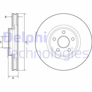 FORD гальмівний диск S-MAX 2.0TDCI 15- Delphi BG9203C