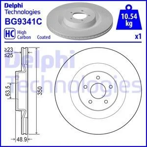 Гальмівний диск Delphi BG9341C