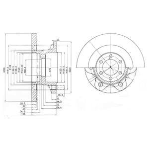 Гальмівний диск Delphi BG9722