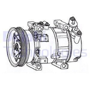 Компрессор кондиционера RENAULT LOGAN/SANDERO 04- Delphi CS20533