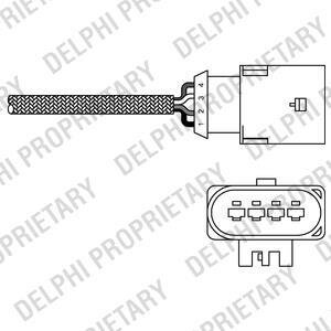 LANDROVER Лямбда-зонд 200,25,400,45,Freelander,MG 1.1/1.8 95- Delphi ES20303-12B1