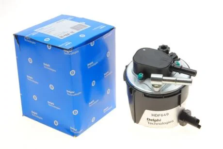 FORD фільтр топл.Focus II,C-Max,Fiesta VI,Mazda 3,Volvo C30,S40,V50/70 1.6TDCI/D 03- Delphi HDF649