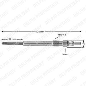 Свічка розжарювання AUDI/SKODA/VW A4/A6/A8/Superb/Passat "2,5TD Delphi HDS374