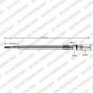 Свічки накалу/свічки нагріву Delphi HDS428
