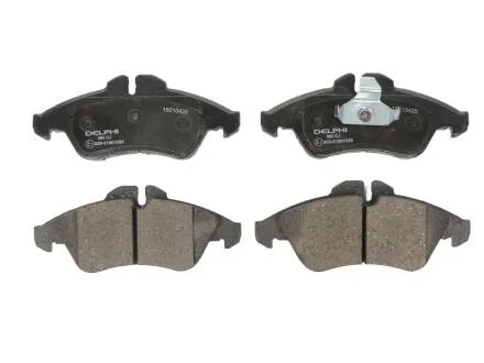 Комплект гальмівних колодок передн, MERCEDES SPRINTER 2-T (B901, B902), SPRINTER 3,5-T (B909), SPRINTER 3-T (B903), SPRINTER 4,6-T (B909), SPRINTER 4-T (B904), V (638/2) 2.0-Electric 01.95- Delphi LP0980