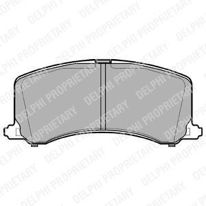 Комплект гальмівних колодок передн, SUZUKI BALENO, SWIFT II 1.3-1.9D 03.89-05.02 Delphi LP1014