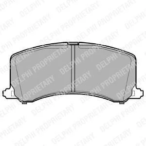 Комплект гальмівних колодок передн, SUZUKI BALENO, SWIFT II 1.3-1.9D 03.89-05.02 Delphi LP1014