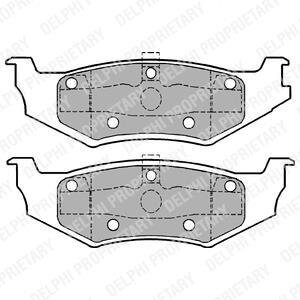 Комплект гальмівних колодок задн, CHRYSLER 300M, CIRRUS, CONCORDE, LE BARON, LHS, NEON, NEON II, PT CRUISER, SARATOGA, SEBRING, STRATUS, VISION, VOYAGER III DODGE AVENGER, CARAVAN 1.6-3.8 09.86- Delphi LP1162