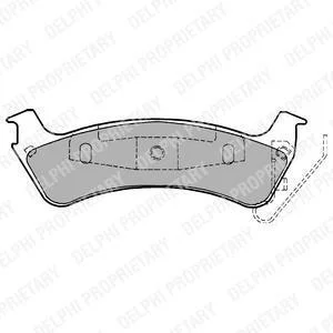 Комплект гальмівних колодок задн, JEEP CHEROKEE, GRAND CHEROKEE I 2.5D-5.9 01.88-09.01 Delphi LP1183