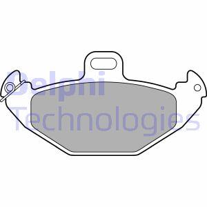 Комплект гальмівних колодок задн, RENAULT ESPACE III, LAGUNA I, SAFRANE II 1.6-3.0 11.93-03.01 Delphi LP1252