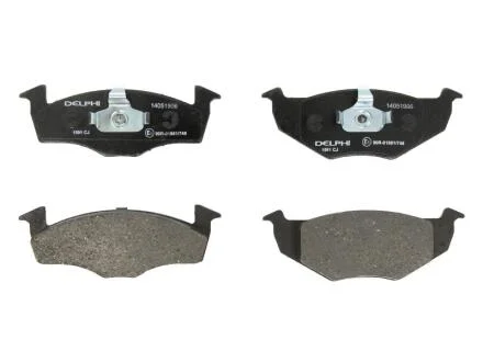 Комплект гальмівних колодок передн, SEAT CORDOBA, CORDOBA VARIO, IBIZA II, TOLEDO I, TOLEDO II VW GOLF III, POLO, POLO III CLASSIC, POLO/KOMBI, VENTO 1.4-1.9D 05.91-07.04 Delphi LP1591