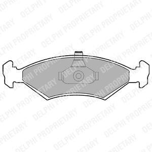 Тормозные колодки передние (18 мм) (система ATE) Ford Escort Fiesta IV 81-02 Delphi LP1604