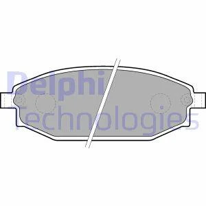 Комплект гальмівних колодок передн, HYUNDAI GALLOPER I, GALLOPER II 2.5D/3.0 08.91-12.03 Delphi LP1665