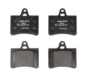 Комплект гальмівних колодок задн, CITROEN C5 I, C5 II, C5 II/KOMBI, C5 I/KOMBI 1.6D-3.0 03.01-09.08 Delphi LP1680