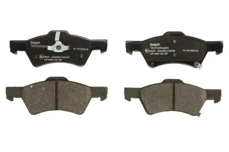 CHRYSLER гальмівні колодки передн.Voyager 01-(колеса на &quot, 15&quot,) Delphi LP1693
