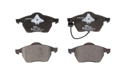Комплект гальмівних колодок передн, AUDI A4 B5 FORD GALAXY I, GALAXY MK I SEAT ALHAMBRA VW SHARAN 1.8-2.8 03.95-03.10 Delphi LP1706