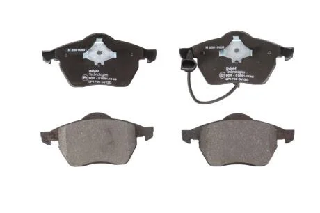 Комплект гальмівних колодок передн, AUDI A4 B5 FORD GALAXY I, GALAXY MK I SEAT ALHAMBRA VW SHARAN 1.8-2.8 03.95-03.10 Delphi LP1706
