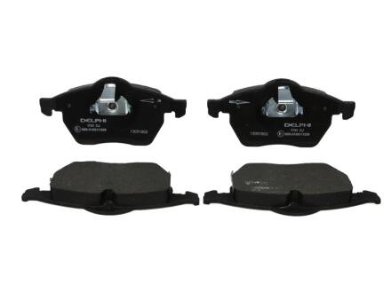 Колодки тормозные OPEL ASTRA G/ZAFIRA A/ZAFIRA B 99- перед. с датч. Delphi LP1731