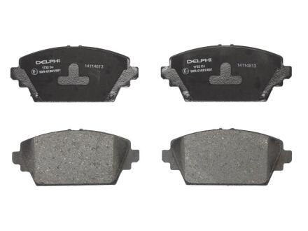Комплект гальмівних колодок передн, HONDA ACCORD VI MG MG ZR, MG ZS NISSAN ALMERA TINO, PRIMERA 1.6-2.5 10.98- Delphi LP1732