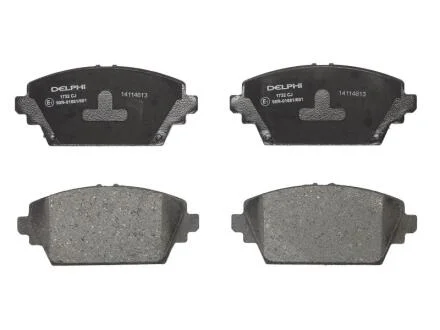 Комплект гальмівних колодок передн, HONDA ACCORD VI MG MG ZR, MG ZS NISSAN ALMERA TINO, PRIMERA 1.6-2.5 10.98- Delphi LP1732