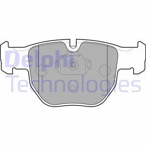 Комплект гальмівних колодок передн (з шумопоглинаючою пластиною), LAND ROVER DISCOVERY II, RANGE ROVER III 2.5D-4.4 11.98-08.12 Delphi LP1863