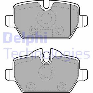 Комплект гальмівних колодок задн, BMW 1 (E81), 1 (E87), 3 (E90), 3 (E92) 1.6/2.0/2.0D 06.04-06.13 Delphi LP1924