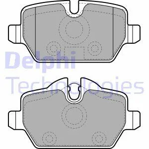 Комплект гальмівних колодок задн, BMW 1 (E81), 1 (E87), 3 (E90), 3 (E92) 1.6/2.0/2.0D 06.04-06.13 Delphi LP1924