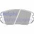 Комплект гальмівних колодок передн, HONDA CIVIC VIII HYUNDAI GRANDEUR, SONATA V, SONATA VI KIA OPIRUS 1.6-3.8 01.05-05.13 Delphi LP1974 (фото 1)