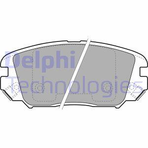 Комплект гальмівних колодок передн, HONDA CIVIC VIII HYUNDAI GRANDEUR, SONATA V, SONATA VI KIA OPIRUS 1.6-3.8 01.05-05.13 Delphi LP1974