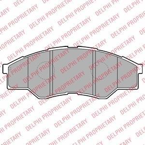 Комплект гальмівних колодок передн, TOYOTA HILUX VII 2.5D/3.0D 03.05-09.15 Delphi LP2060