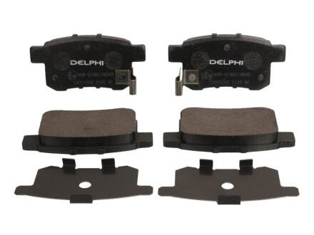 Комплект гальмівних колодок задн, HONDA ACCORD IX, ACCORD VIII, CIVIC III, CIVIC IV 1.5-2.4 03.86- Delphi LP2145