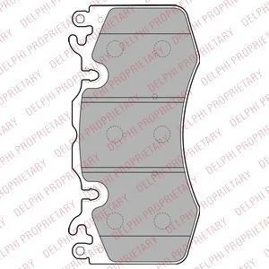 Комплект тормозных колодок, дисковый тормоз Delphi LP2187