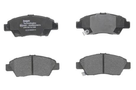 Комплект гальмівних колодок передн, HONDA CITY V, CIVIC VIII, CR-Z, INSIGHT, JAZZ III, JAZZ IV, JAZZ V 1.2-1.5H 01.06- Delphi LP2194