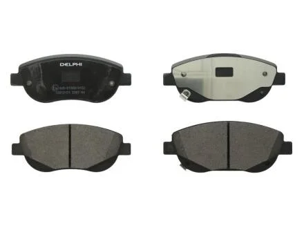 Комплект гальмівних колодок передн (з шумопоглинаючою пластиною), TOYOTA AVENSIS, VERSO 2.0D/2.2D 11.08-10.18 Delphi LP2207