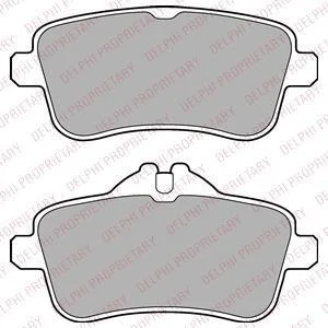 Комплект гальмівних колодок задн, MERCEDES A (W176), CLA (C117), CLA SHOOTING BRAKE (X117), GL (X166), GLA (X156), GLE (C292), GLE (W166), GLS (X166), M (W166), SLC (R172) 2.0-5.5 06.11- Delphi LP2443
