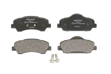 Комплект гальмівних колодок передн, CITROEN C4 CACTUS, C-ELYSEE PEUGEOT 301, 308 II, 308 II/KOMBI 1.2-2.0D 11.12- Delphi LP2485